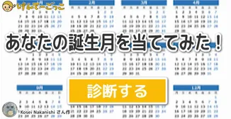 あなたの誕生月を当ててみた！